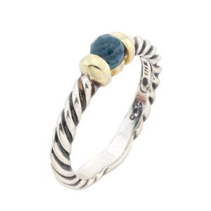 David Yurman Hampton blue topaz ring size 6